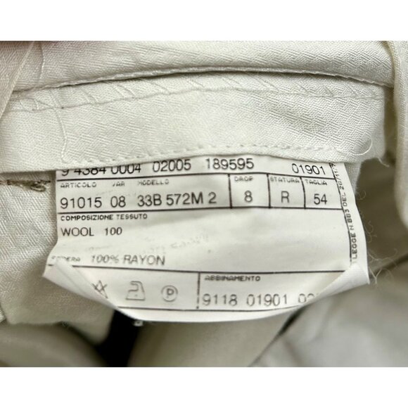 Pal Zileri Mens Suit Loro Piana Tasmanian Wool 2-Piece Set Made in Italy (US)44R - Picture 14 of 14